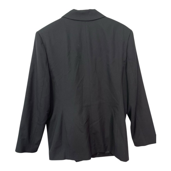 Alfred Dunner 16 Classic Black Blazer Suit Jacket Career Wear Shoulder Pads - Picture 7 of 8